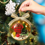 Snow Globe Tree Ornament Clear Seasonal Sewing Machine Snow Globe Decoration Hangable Christmas Ball Decoration for Home