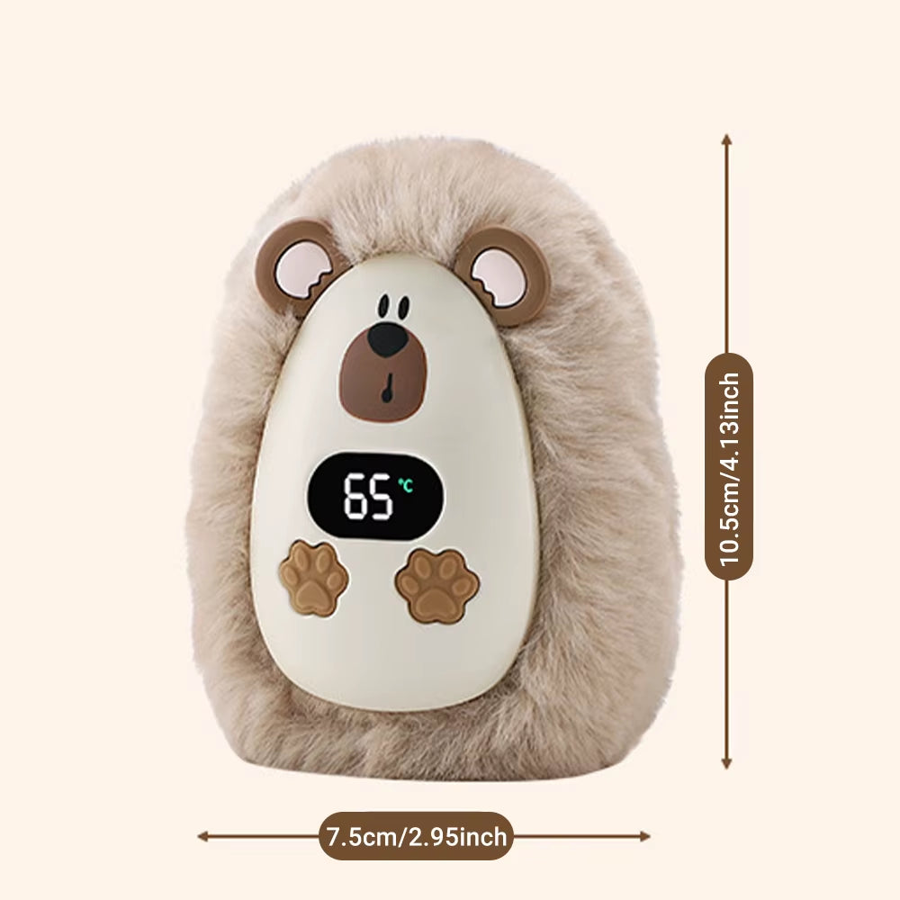 5V Plush Hand Warmer Winter Portable 3-Speed Adjustment 1200Mah Battery Life Long-Lasting Smart Temperature Control Hand Warmer