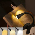 3 Color Mini LED Book Light Eye Protection Adjustable Clip 360° Flip Study Lamp Rechargeable for Travel Bedroom Reading