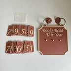 Christmas Advent Calendar Hanging Bookshelf Decoration New Year Countdown Home Decoration Ornament +Suction Cup Hanging Chain