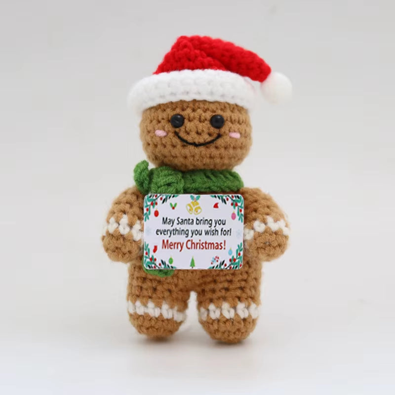 Christmas Handmade Doll Kawaii Crochet Positive Doll Christmas 2025 Gift Knitted Christma Animal