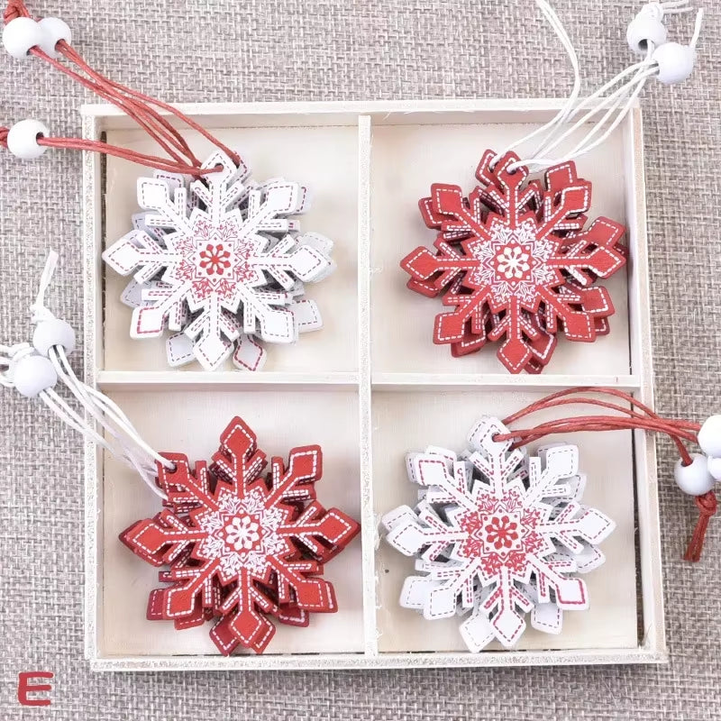 Christmas Decorations Creative Wooden Pendant Christmas Tree Decor Elk Bell Horse Angel Love Gift Ornaments for Home Door Window