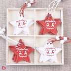 Christmas Decorations Creative Wooden Pendant Christmas Tree Decor Elk Bell Horse Angel Love Gift Ornaments for Home Door Window