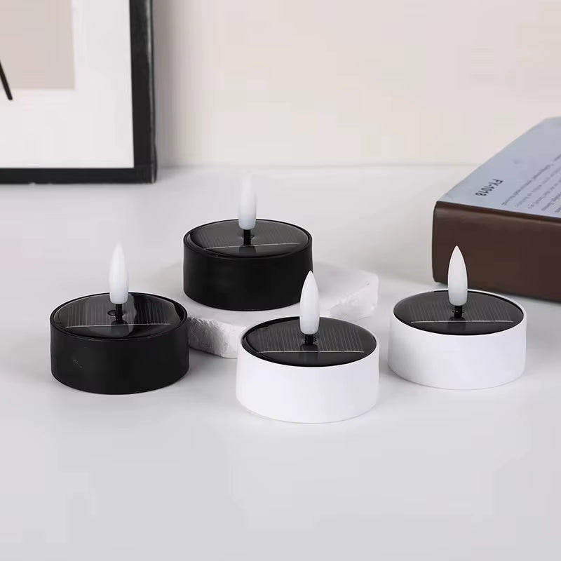 Rechargeable Solar Led Candle Light LED Candles with USB Charge,Flameless Decorative Wedding Christmas Rechargeable Tea Lights