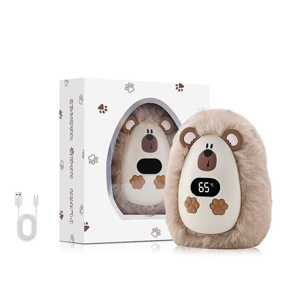 5V Plush Hand Warmer Winter Portable 3-Speed Adjustment 1200Mah Battery Life Long-Lasting Smart Temperature Control Hand Warmer