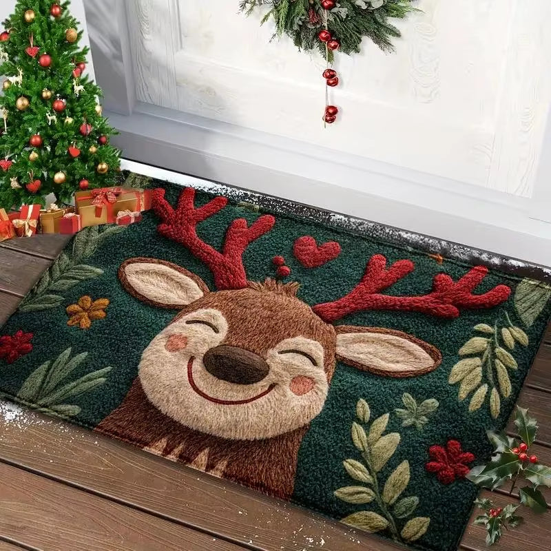Christmas Door Mat Red Santa Claus Outdoor and Indoor Gingerbread Man Carpet New Year 2026 Merry Christmas Home Decor Foot Mat