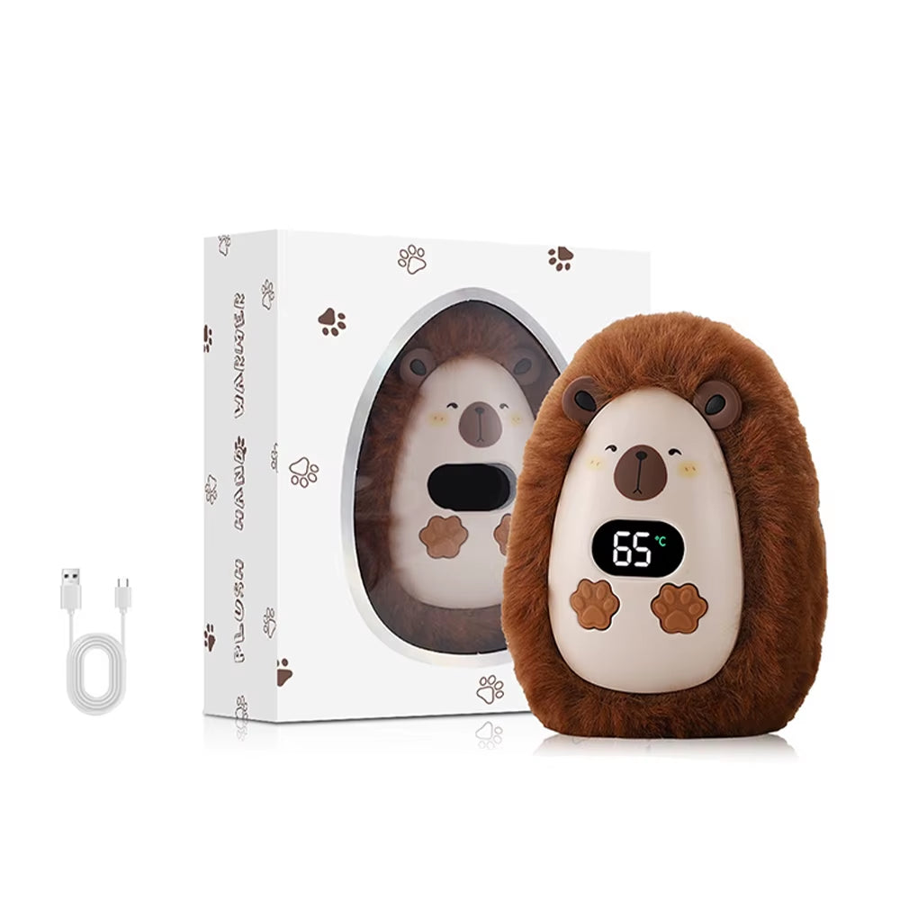 5V Plush Hand Warmer Winter Portable 3-Speed Adjustment 1200Mah Battery Life Long-Lasting Smart Temperature Control Hand Warmer