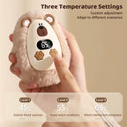 5V Plush Hand Warmer Winter Portable 3-Speed Adjustment 1200Mah Battery Life Long-Lasting Smart Temperature Control Hand Warmer