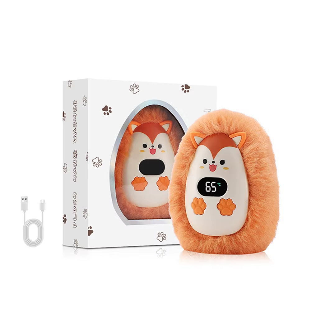 5V Plush Hand Warmer Winter Portable 3-Speed Adjustment 1200Mah Battery Life Long-Lasting Smart Temperature Control Hand Warmer